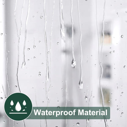 HAGOT Shower Curtain, Water and Mould Resistant Bathroom Curtain, EVA Fabric, Bath Curtain with Hooks, 180 x 200 cm