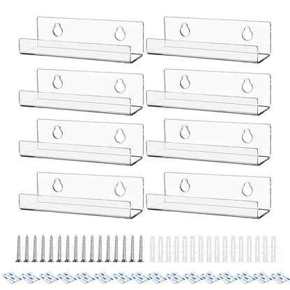 ZQuintuplian 8 Pcs Vinyl Wall Mount, 4inch Vinyl Shelf, Record Storage,Used for Displaying and Storing Records