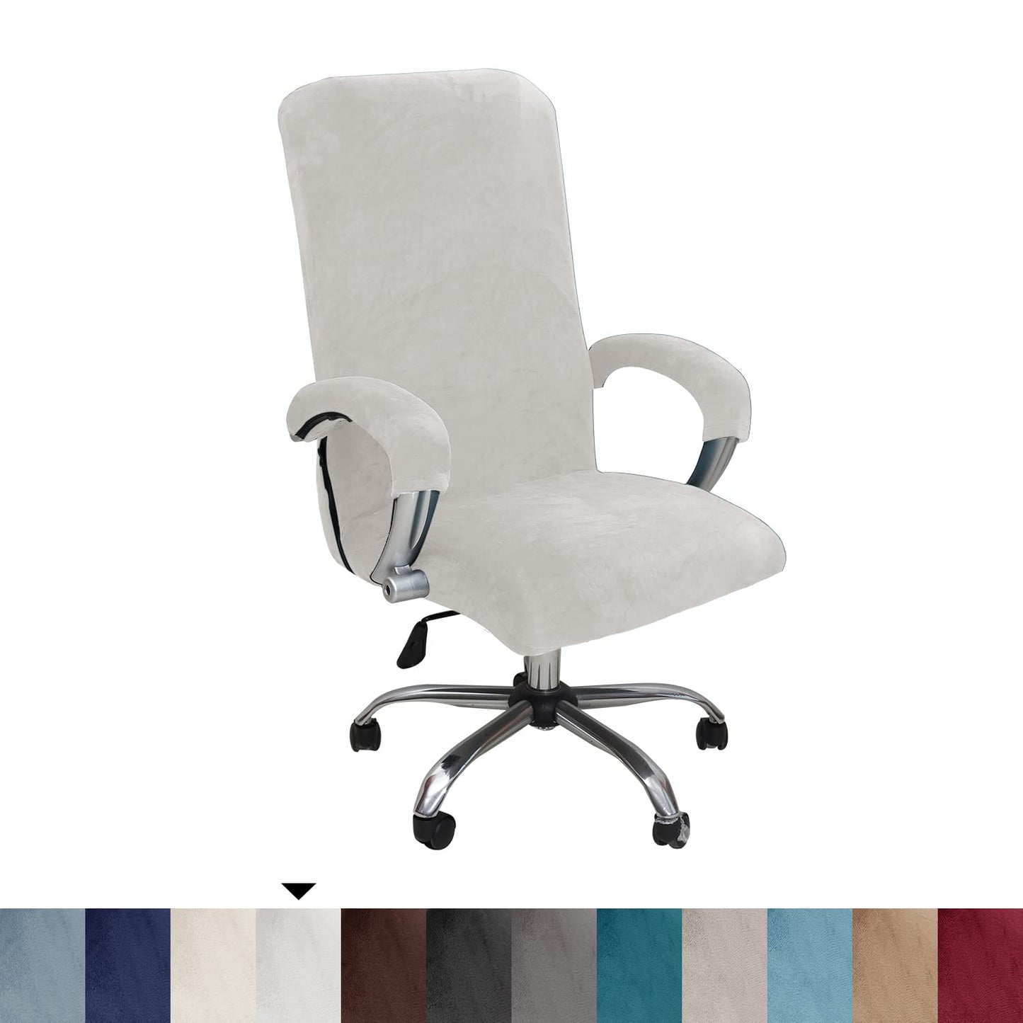 Bestenrose Velvet Office Chair Cover Stretch Computer Desk Armchair Covers
