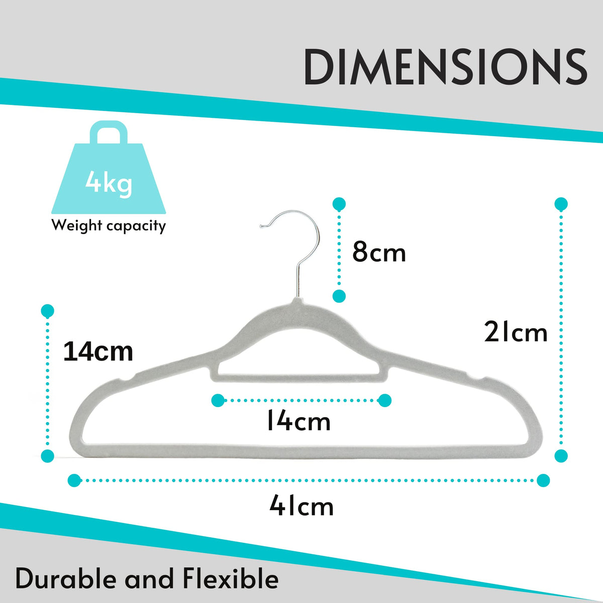 20 Non Slip Velvet Hangers | Heavy Duty Grey Felt Coat Hangers |360 Degree Swivel Hooks |Premium Space Saving Design