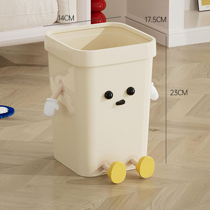 LOVIVER Creative Trash Can Cute Garbage Bin Stylish Trash Can Multifunctional Waste Bin Lightweight Dustbin Open Top Waste Basket for under Desk