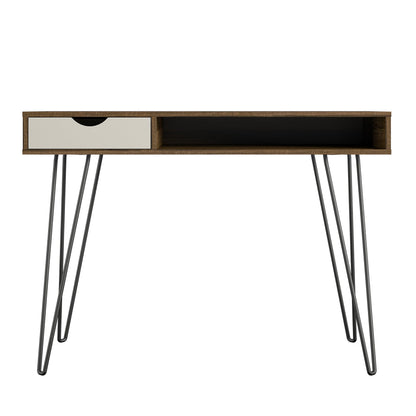 Novogratz Dorel Home Harmony Desk with Storage Brown Oak Look, 104 x 49 x 77cm (W x D x H)