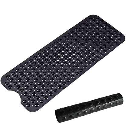 Armo® Transparent Anti Slip Shower Bath Mat Strong Mould & Mildew Bathroom Mat PVC Mat Washable Bath Mat 70CM x 38CM (Black)