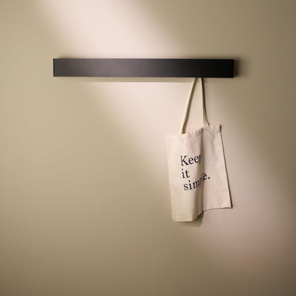 Designfactory Hamburg Coat Hooks wall Mounted | Metal Clothes Rail | Coat Rack | Coat Hook for wall | Modern Coat Hanger with Hidden Hooks | 80 cm