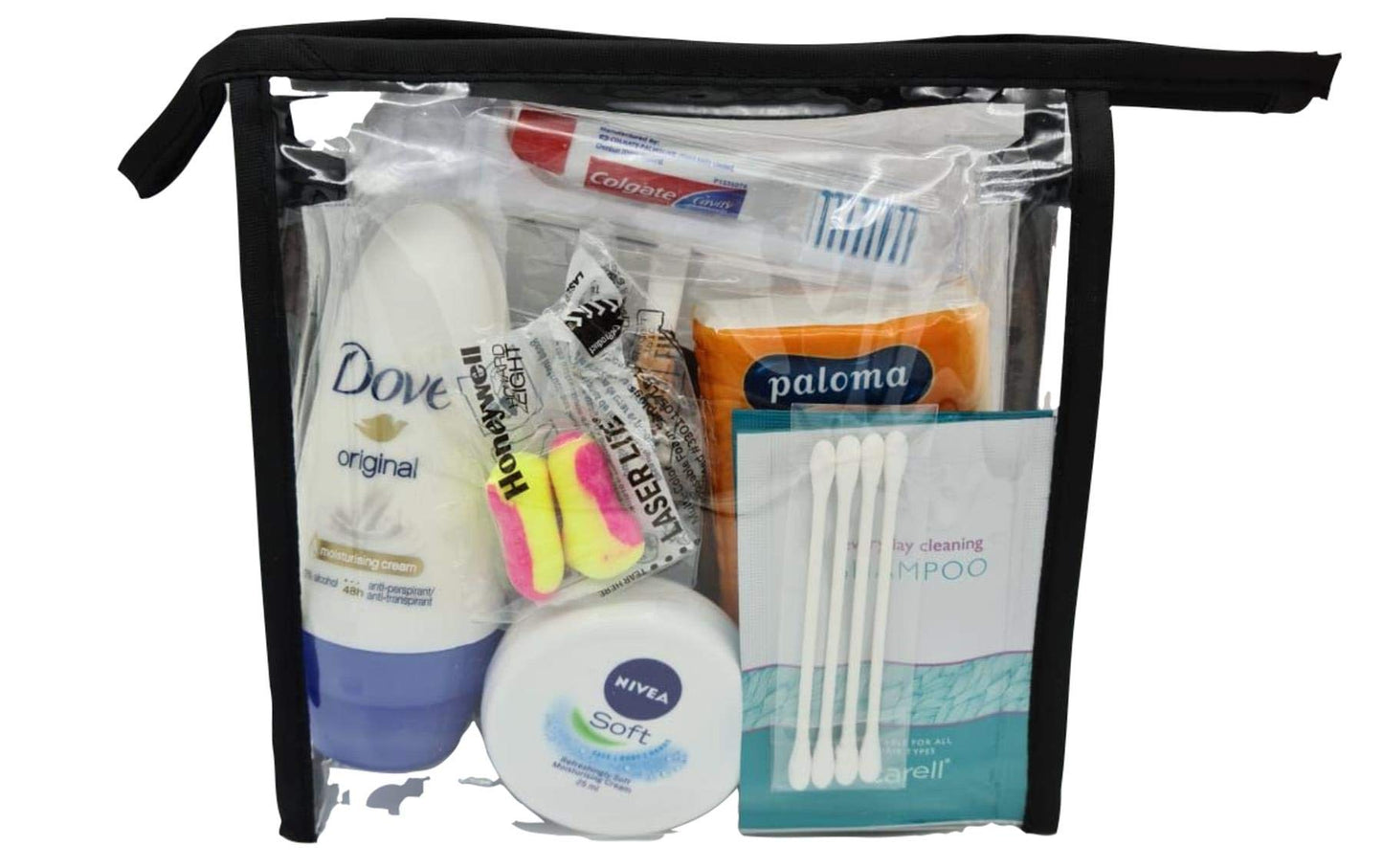 Onlineforu Pre-Filled Travel Toiletry Kit ? Complete Plane Travel Essentials Bundle for a Comfortable Flight ? Compact Toiletries Set with Overnight