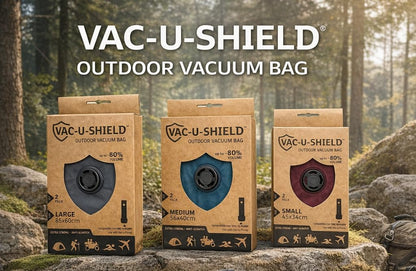 Vac-U-Shield Outdoor Travel Vacuum Bags, 2 Pack, Red 45x34 cm, Anti-Scratch
