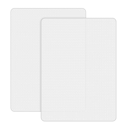 Office Chair Mat for Carpet, 2 Pack 76.2 x 122 cm Transparent Plastic Carpet Protector for Low Pile Carpets