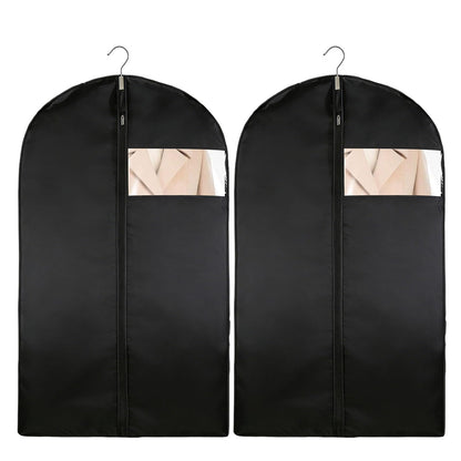 2 Pack Suit Covers for Men with Zipper,Suit Bags for Men,60 * 100 cm Foldable and Dustproof Suits Carriers for Man,Easy to Store,Reusable Clothes