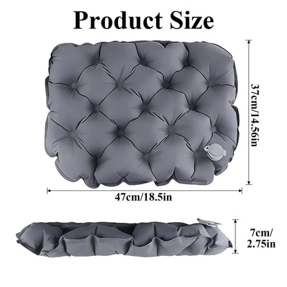 BDDZYBY Travel Cushion – Portable Air Seat Pad for Long Sitting, Camping & Stadium, Lightweight Foldable for Airplane, Car & Office