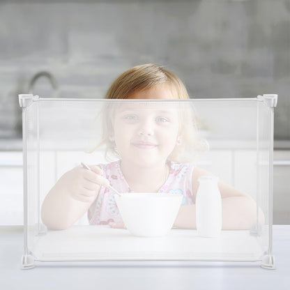 GALPADA Clear Sneeze Guard Board Desktop Area Dividing Board for Desk Partition Portable Countertop Barrier with Stable Base for Office Cashier