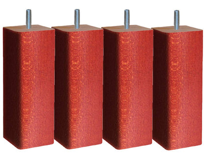 Margot – Douceur SCANDINAVE Square Wood Base 4 Feet 5 x 5 x 18 cm, Wood, Teinte merisier, 5 x 5 x 18 cm