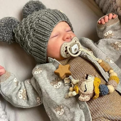 JIZHI Reborn Baby Dolls Boy - 17-Inch Realistic Lifelike Newborn Full Body Vin-yl - Real Life Babies with Accessories for Kids Age 3+