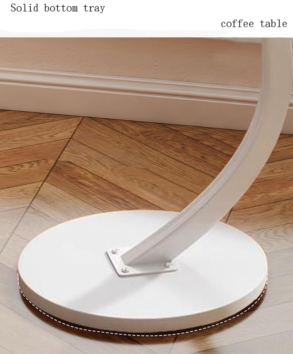 ZOYIZEN Side Table Wooden White, End Table C-shaped, 40 * 60 CM （Ø*H）