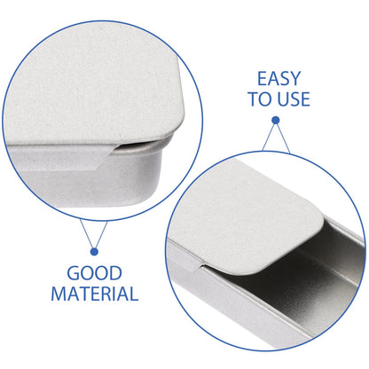 minkissy 16 Pcs Small Tinplate Boxes Push Lid Tinplate Boxes 1.97 X 0.98 X 0.39 in Mini Metal Boxes for Solid Perfume Balm Candy Coins Pills and
