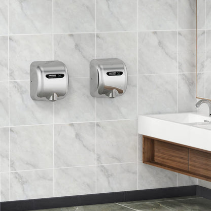 anydry 2800B Commercial Hand Dryer For Toilets,Heavy Duty Stainless Steel Electric Hand Dryers,With Banner.(Polished)