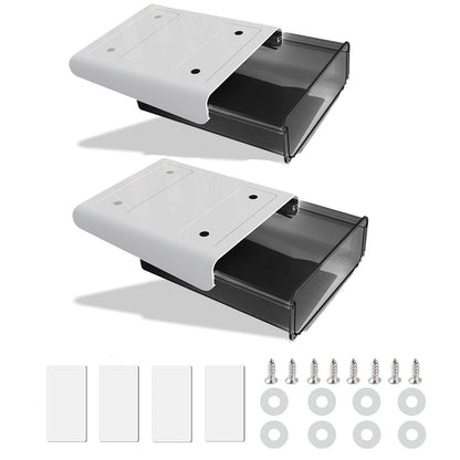 CMOISO Under the Table Storage Box, 2 Pieces Hidden Drawer Creative Desk Sticker, Drawer Tray Desk Organizer for Home and Office (Black)