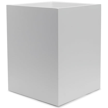YEW DESIGN Matte White Square Small Trash Can, 2 Gallons / 7.5L Garbage Can, Waste Basket for Home, Bathrooms, Office, Under Desk, Bedroom