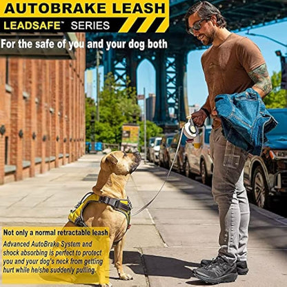 FIDA AutoBrake Retractable Dog Lead, Anti Pull Patented Design for Dog Pulling, 5m Heavy Duty Extendable Dog Lead for Large Dogs, X-Large Size