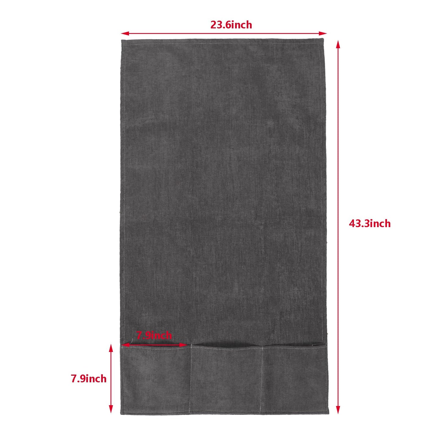 JIAHG Luxurious Chenille Sofa Armrest Organizer with 3 Side Pockets Universal Couch Armchair Caddy Storage Bag Armrest Cover Tidy Table Space Saver