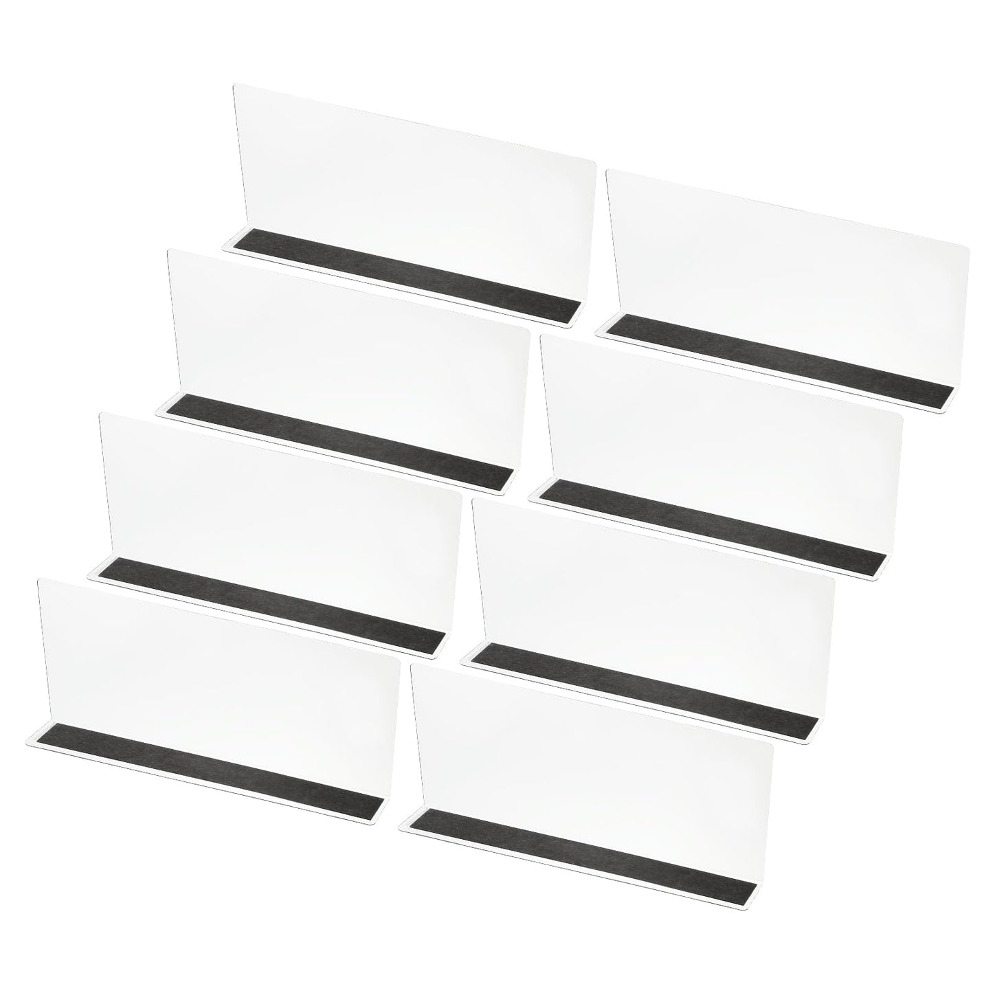 PATIKIL 8 Pack Shelf Dividers for Closet Organization, 11.1x1.6x4.8 Acrylic Magnetic Closets Separator Kitchen Cabinet Shelves Under Bed Blocker for