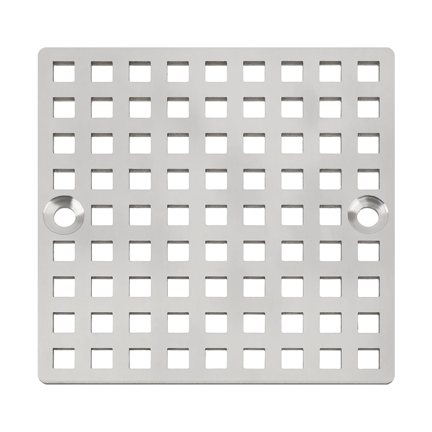 Briny River 4" Shower Drain Cover Brushed 304 Stainless Steel Square Shower Drain Strainer Grid for Bathroom Floor Kitchen and More