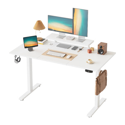 Klicelor Eletric Height Adjustable Desk, Movable Monitorstand, 140x60cm