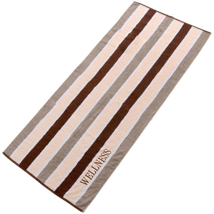 Towel for Sauna, Gym, Bath Aqua Fabric Terry Towelling 80 x 200 cm Brown Stripes