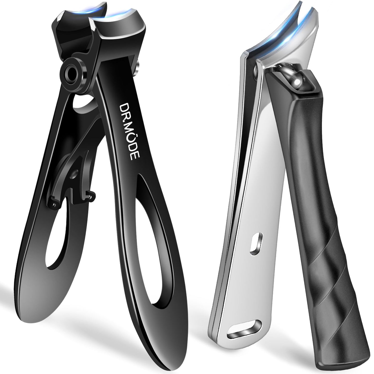 Toenail Clippers for Thick Toenails for Seniors, DRMODE Upgrade Slanted Curved Nail Clippers for Men Thick Ingrown Nails with Wide Opening, Heavy Duty
