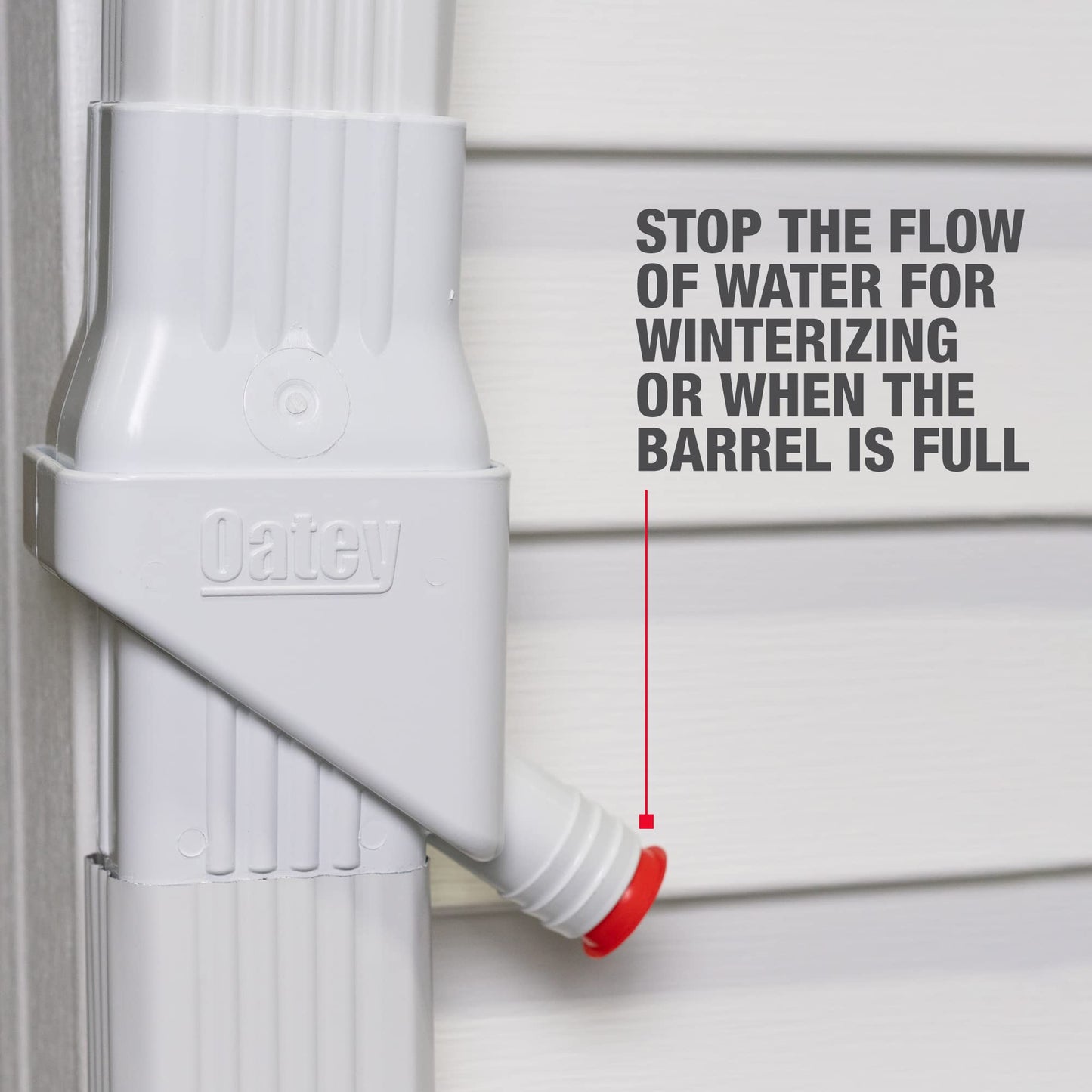 Oatey 14209 Mystic Rainwater Collection System,White,2" x 3"