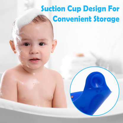 Silicone Bathtub Drain Stopper with Beach Scenery Print - Universal Tub Plug Cover, Beautiful Coral Reef Design - Ideal for Kids, Tots, Babies (Blue)