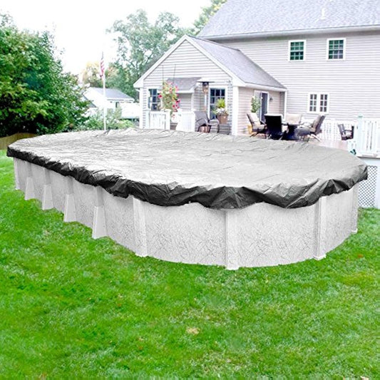 Robelle 552141-4-ROB Dura-Guard Silver Winter Pool Cover for Oval Above Ground Swimming Pools, 21 x 41-ft. Oval Pool