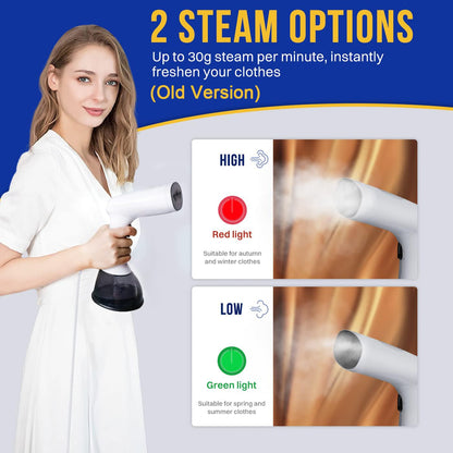 Rolipo Clothes Steamer, Garment Steamer for Wrinkle Removal, Upgraded 400ml Water Tank, 3rd Generation Panel, Handheld Steamer Clothing for Home,