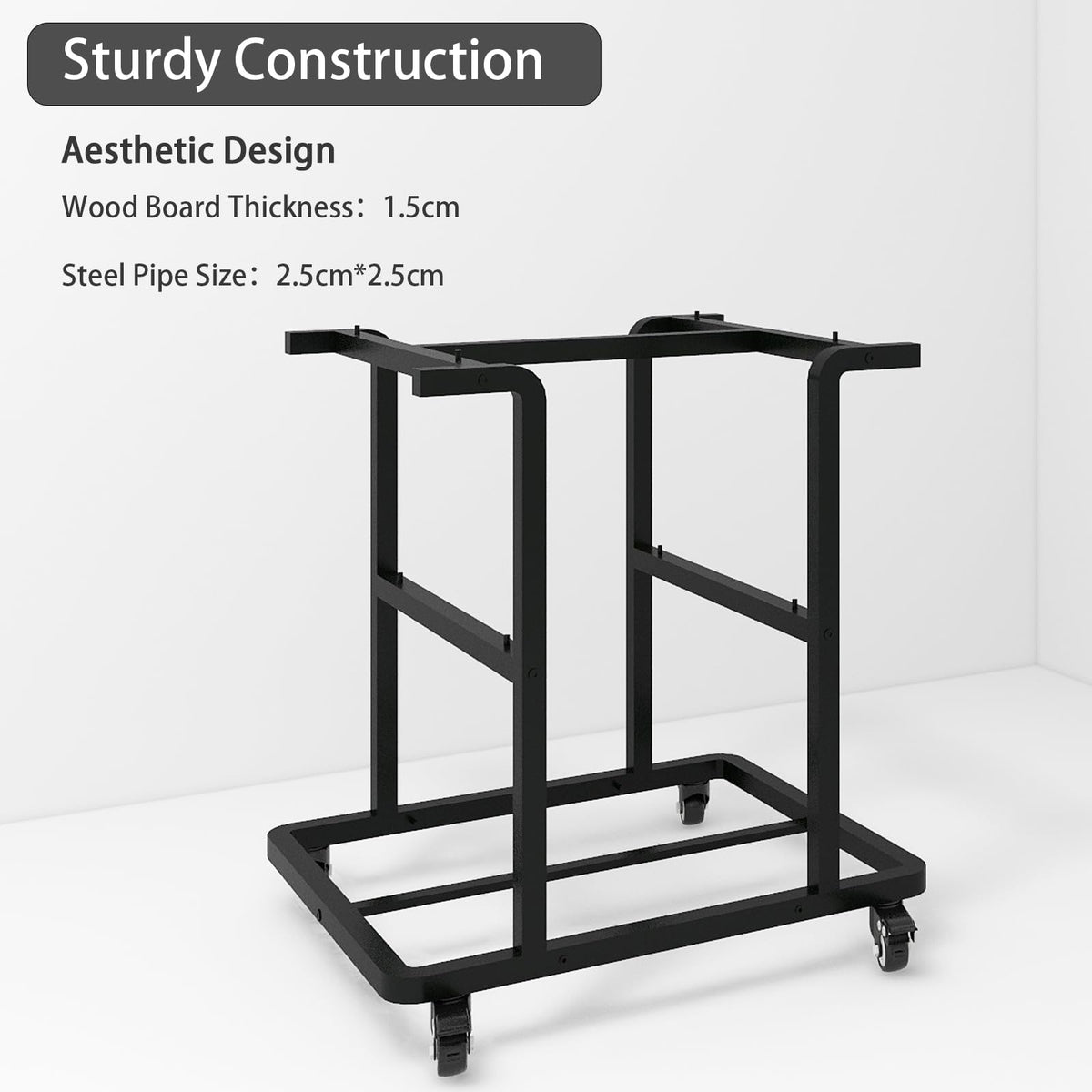 PUNCIA 3-Tier Laser Printer Stand with Storage Heavy Duty Rolling Cart