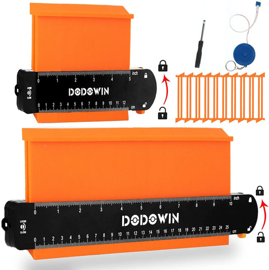 DODOWIN Contour Gauge Profile Tools 2pcs, Laminate Flooring Tools, Profile Tool for Woodworking, I Love You Gifts for Husband Mens, Valentines Gifts
