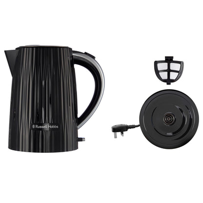 Russell Hobbs Electric Kettle (Hot Water, Tea or Coffee, 1.7L, Push to open lid, Perfect pour spout, Removable washable filter, Illuminated switch,