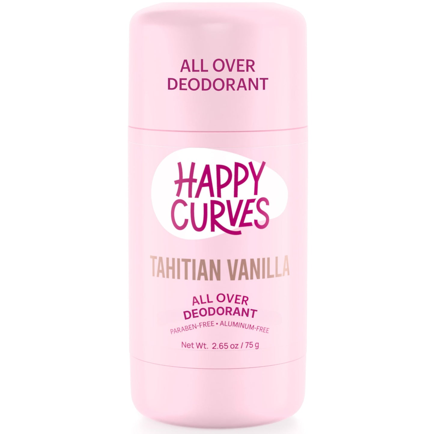 HAPPY CURVES All Body Deodorant for Women - Aluminum Free - Invisibility Full Body Protection Layer for Odor Control Only, Sensitive Skin and Private