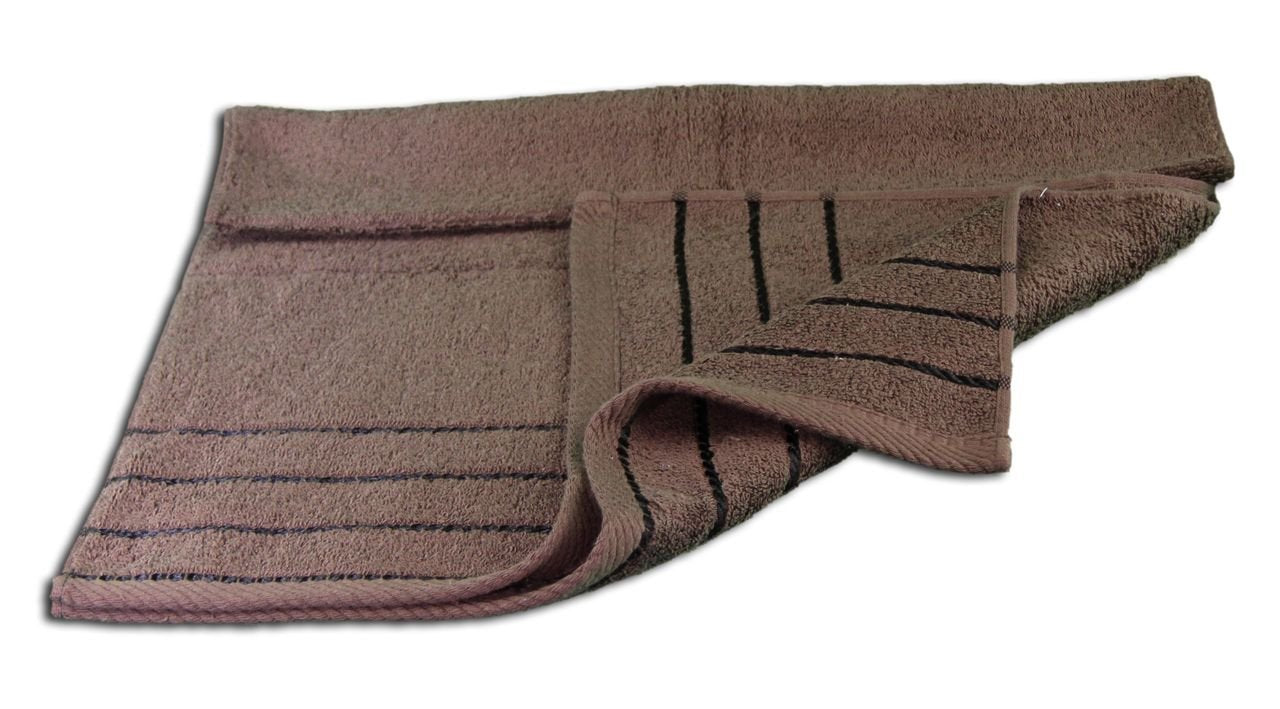 Gözze - Set of 4 Hand Towels, Berlin, 100% Cotton, 50 x 100 cm - Chocolate