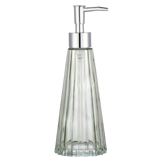 YunNasi Glass Soap Dispenser with Pump, Refillable Liquid Hand Soap Dish Soap Dispensers for Bathroom Counter, Kitchen Sink (Light green)