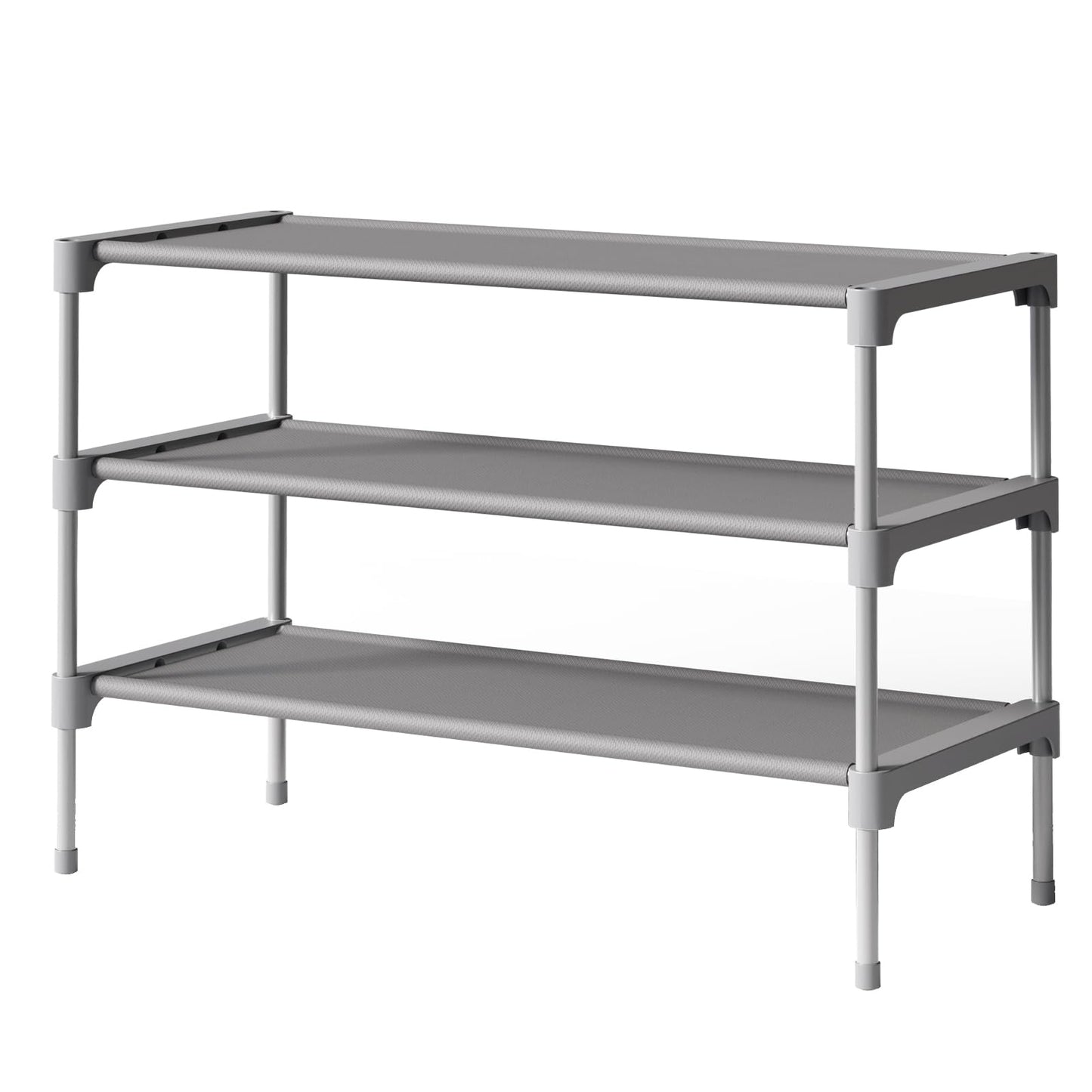 Kitsure Premium Non-Woven Shoe Rack Shelf, 63 x 30 x 39 cm, Grey