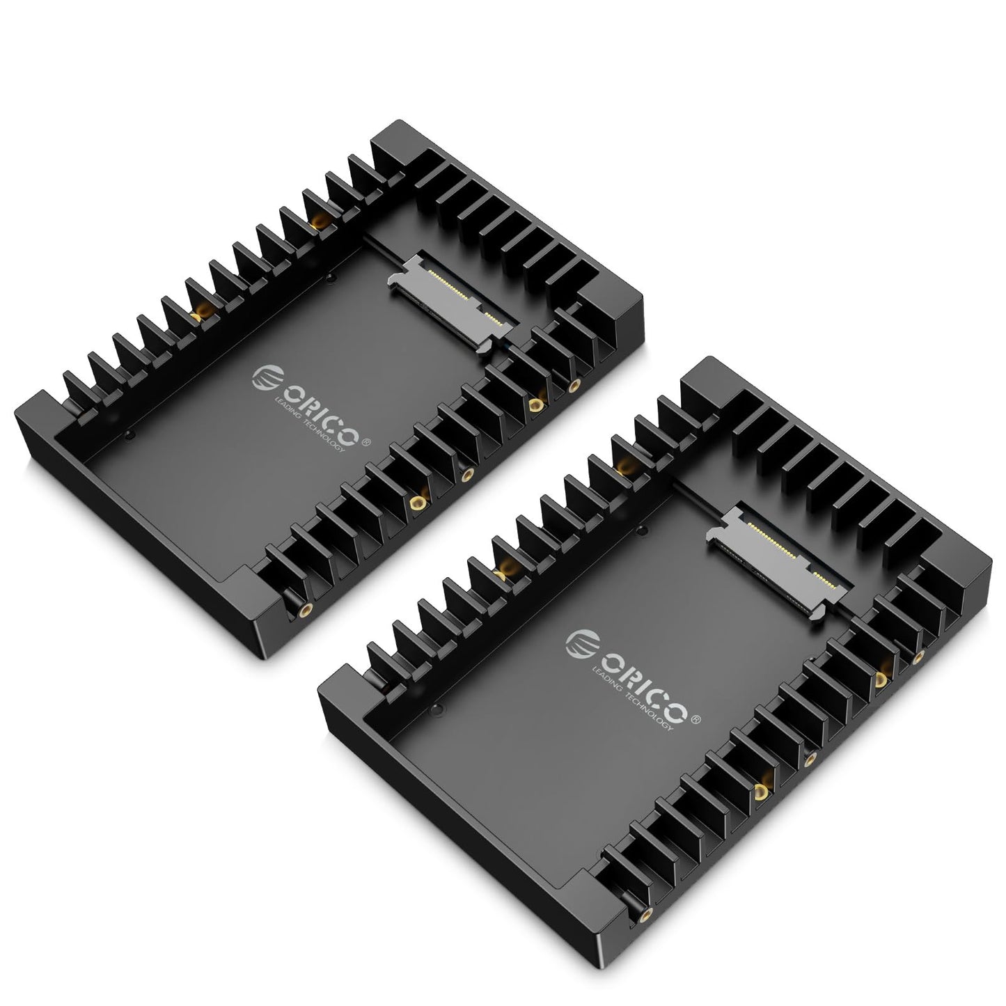 [2Packs]ORICO 2.5 SSD SATA to 3.5 Hard Drive Adapter Internal Drive Bay Converter Mounting Bracket Caddy Tray for 7 / 9.5 / 12.5mm 2.5 inch HDD / SSD