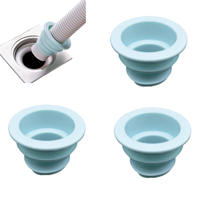 3 Pack Drain Pipe Seal Hose Silicone Plug Toilet Seal Ring,Silicone Sealing Plug Kitchen Pipe Sewer Seal Ring Washing Machine Drain Multipurpose Pipe