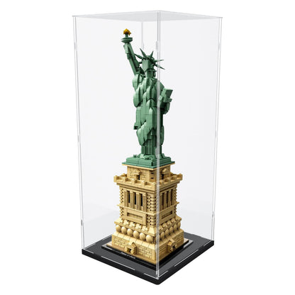 Nynelly 50 cm Tall Acrylic Display Case for Lego Statue of Liberty 21042 for Models Figures Dolls