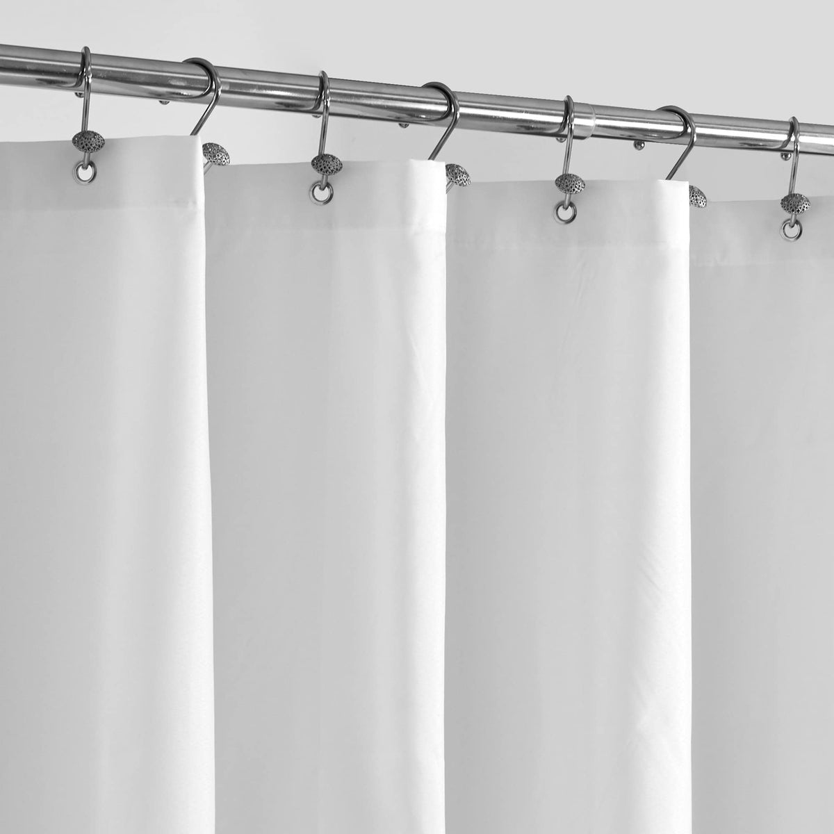ALYVIA SPRING Extra Long Fabric Shower Curtain Liner Waterproof - 72" x 96", Soft & Lightweight X-Long Shower Curtain with Magnets, Machine Washable -