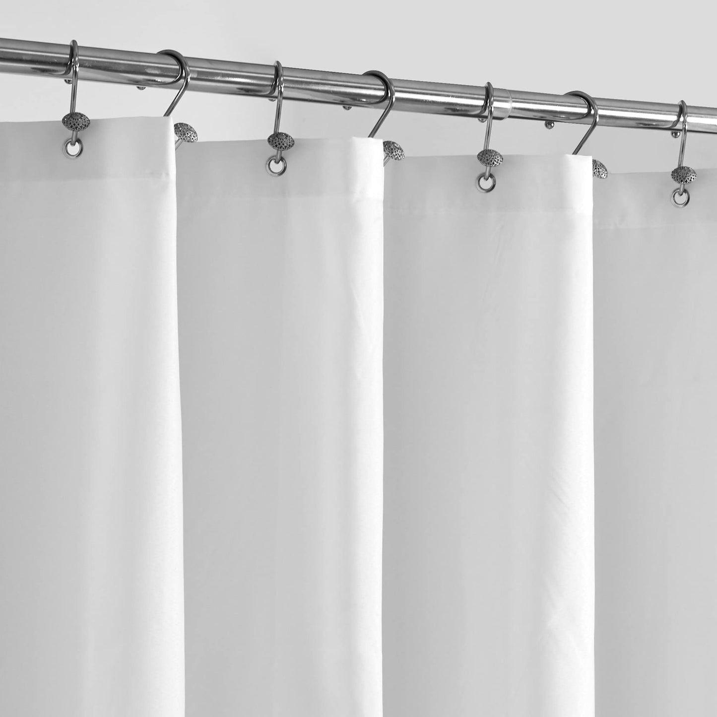 ALYVIA SPRING Extra Long Fabric Shower Curtain Liner Waterproof - 72" x 90", Soft & Lightweight XL Shower Curtain with Magnets, Machine Washable -