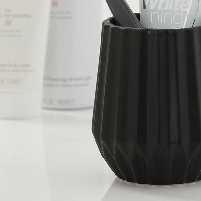 Sealskin Arte Tumbler, Ceramic, Black, 9.1 x 10 x 9.1 cm