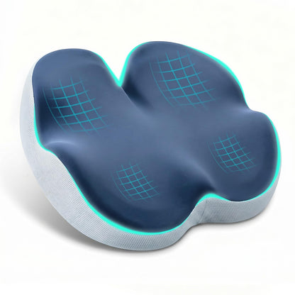 zxevg Coccyx Cushion Memory Foam Dark Blue Non-Slip