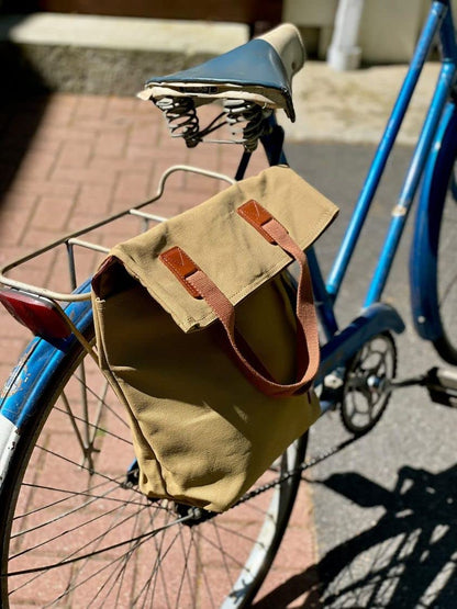 Tourbn Rear Cycling Pannier for Bike Ladies Shopper Handbag Phone Pouch Outdoor Work, Brown, 42.5 * 33.5cm (T-TB835CA)