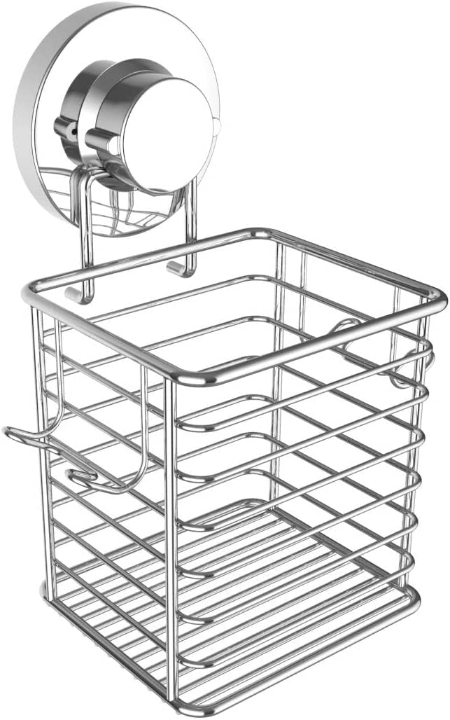 Bathika Toothbrush Holder Suction Cup Wall Mounted Toothpaste and Toothbrushes Holder with Powerful Vacuum or Adhesive System Rustproof Stainless