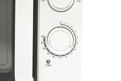 Haden 20L White Microwave - 800W Compact Countertop Microwave Oven with 6 Power Levels, 30-Min Timer & Defrost Function  Perfect for Kitchens, Dorms,