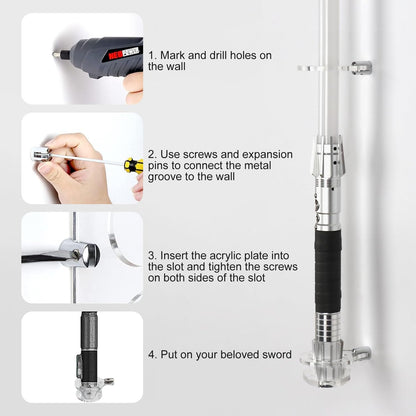 SzSFQ Acrylic Light Saber Wall Mount Vertical (Transparen)